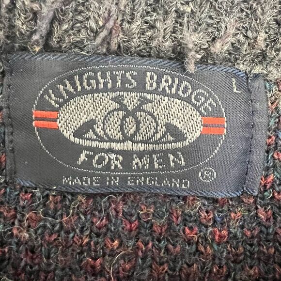 Vintage Knights Bridge Crewneck Wool Blend Dad Sweater - Picture 5 of 11
